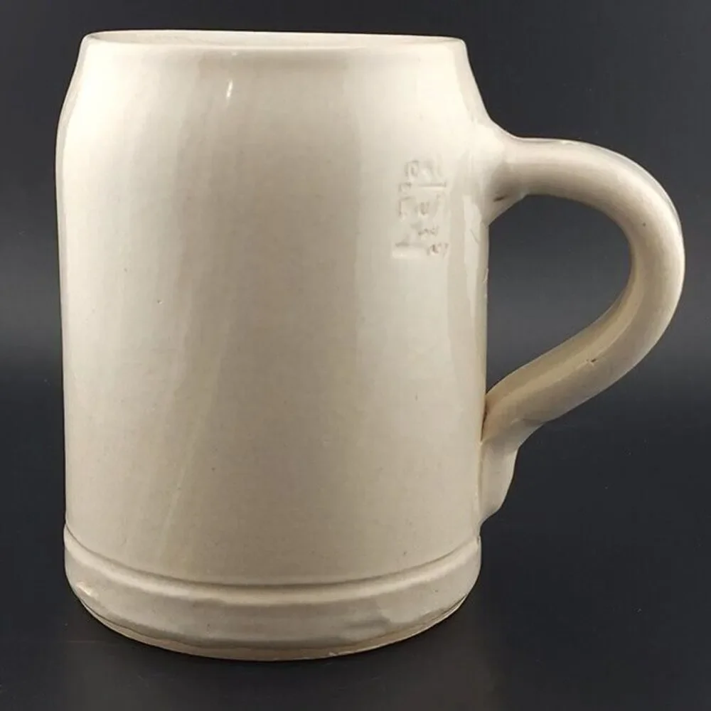 Vintage Beer Stein KUF Pottery Mug West Germany 5 inches tall 0.5 Liters 16.9 oz